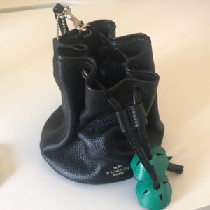 Coach Pebble Leather Petal Bucket Wristlet